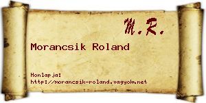 Morancsik Roland névjegykártya